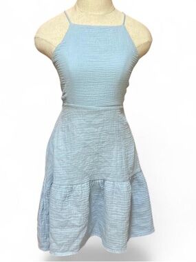 Dress Up Light Blue Mini Dress Size Small